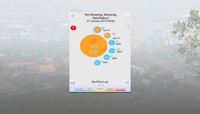 Ratchaburi province hit by smog for the first time