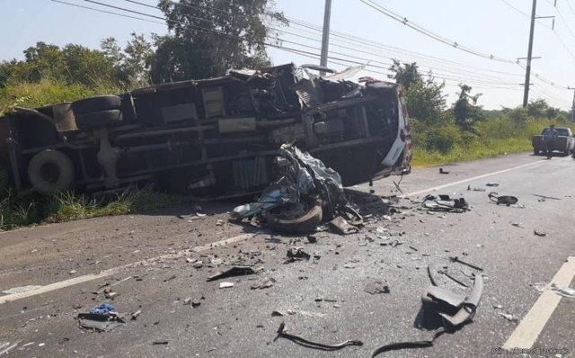Seven people killed in van-truck collision in Ubon Seven people killed in van-truck collision in Ubon