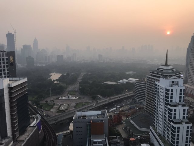 Excessive PM2.5 dust found in the atmosphere of 22 areas of Bangkok today Excessive PM2.5 dust found in the atmosphere of 22 areas of Bangkok today