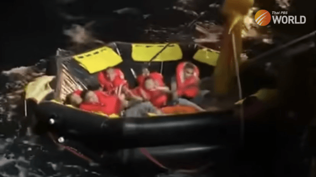 Thai navy vessel with crew of 106 sinks in rough seas in Gulf of Thailand