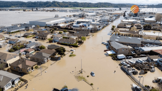 Latest California storm leaves at least two dead, breaks levee