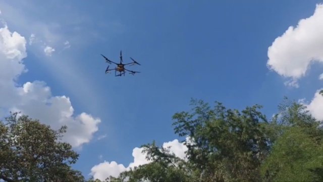 Korat school uses drone to chase herons away