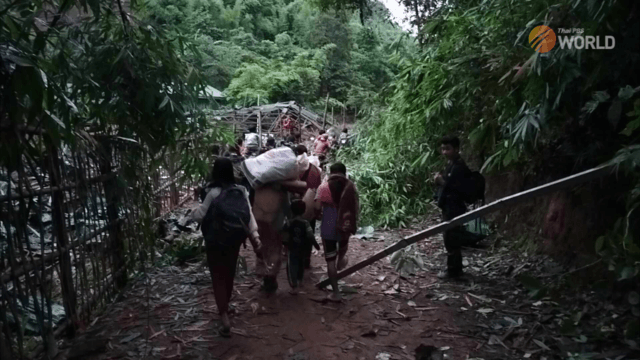 Some 1,000 Karenni refugees flee fighting in Myanmar into Mae Hong Son