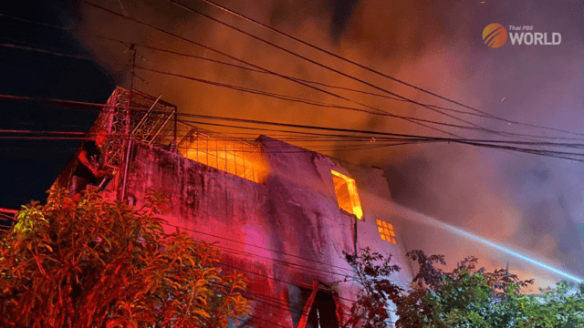 Three people rescued from burning townhouse in Bangkok’s Lat Phrao
