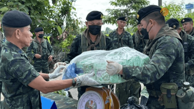 Thai troops seize 225kg of crystal meth near Thai-Myanmar border