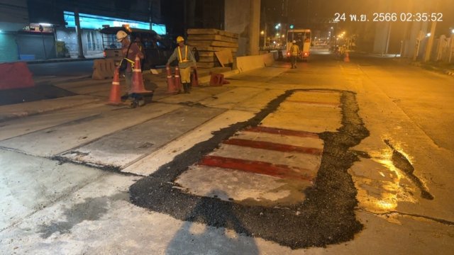Pak Kret road tunnel closed las tnight after concrete slab subsides