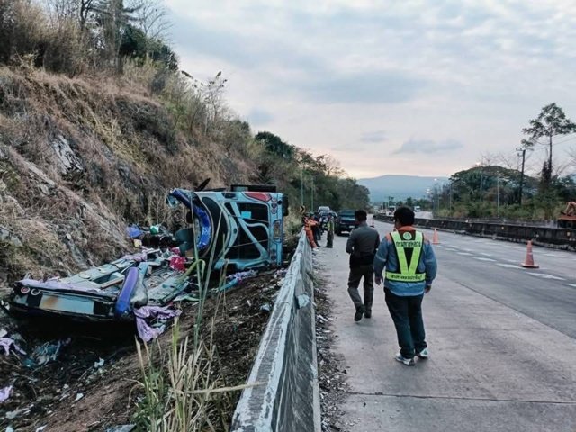 At least 18 people killed, scores injured in Prachin Buri bus accident