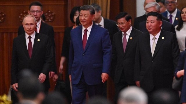 China 'unstoppable', says Xi with Kim, Putin at his side China 'unstoppable', says Xi with Kim, Putin at his side