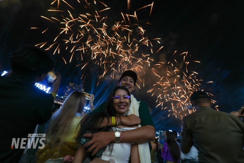 New Year fireworks display in Bangkok