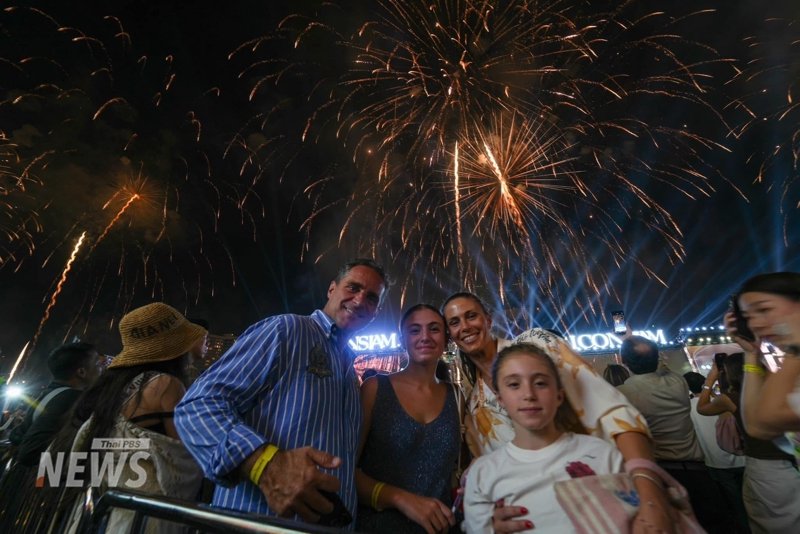 New Year fireworks display in Bangkok