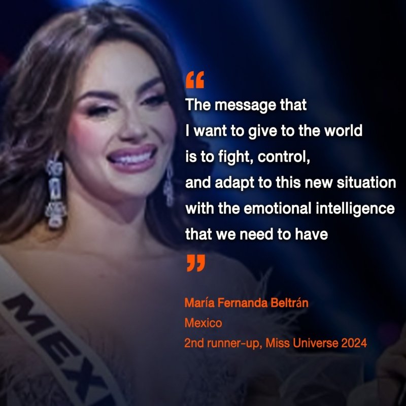 Mexico's María Fernanda Beltrán at the Miss Universe 2024 competition