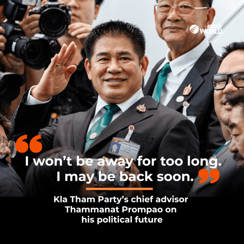 Kla Tham Party’s chief advisor Thammanat Prompao on his political future.