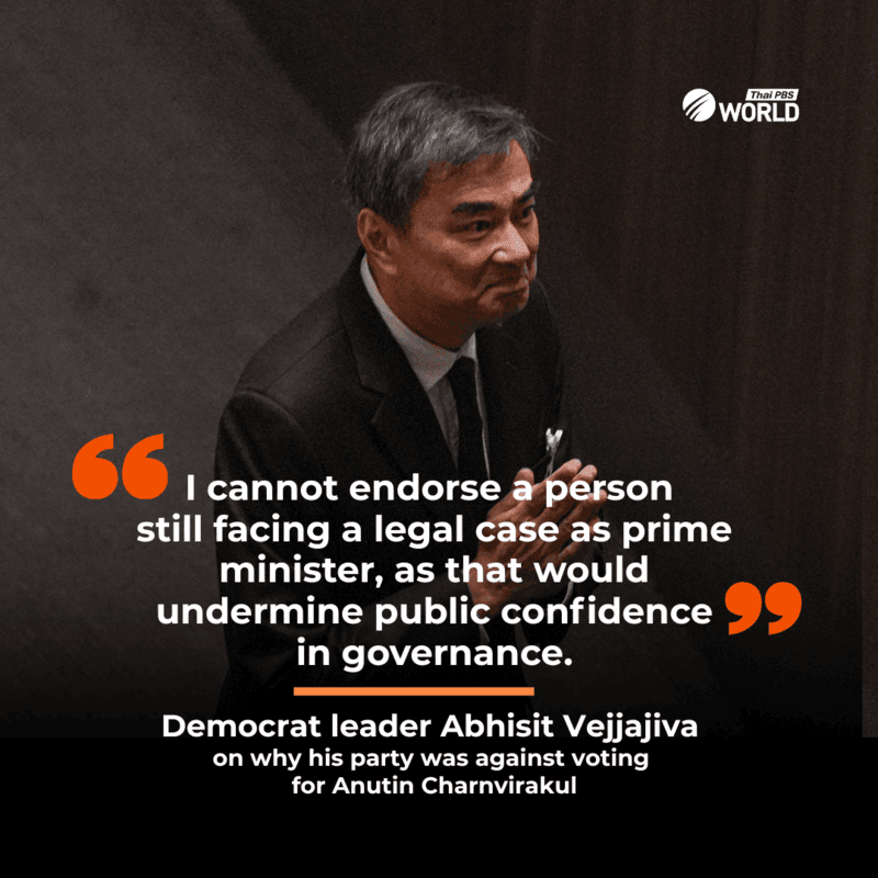 MPs voiced their concerns over the election process and raised questions around leadership qualifications during the latest prime minister vote, in which Anutin Charnvirakul was elected as Thailand’s prime minister.