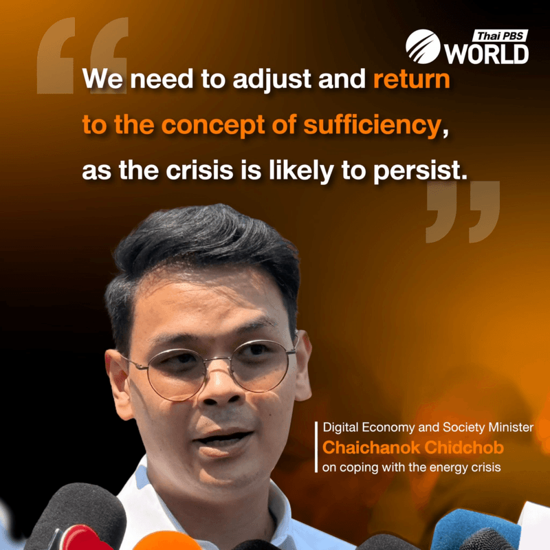 As energy prices rise, Chaichanok Chidchob urges a return to “sufficiency” as the crisis shows no signs of easing.