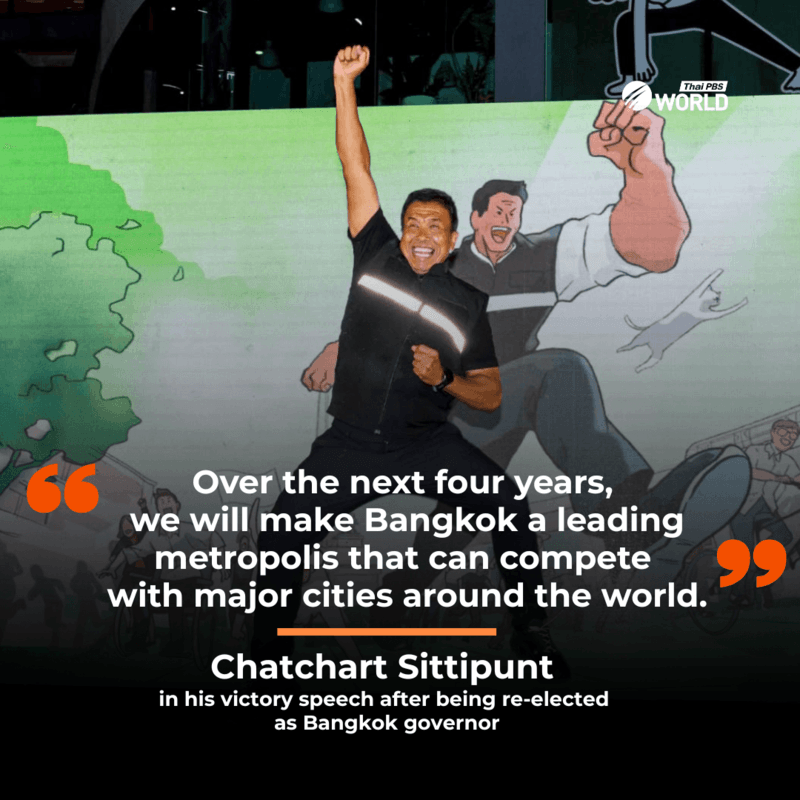 Chadchart Sittipunt promises to make Bangkok a leading metropolis which can compete with major cities around the world.