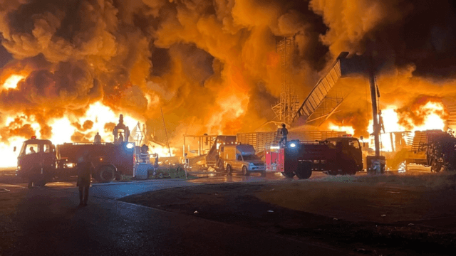 Blaze destroys latex factory in Ayutthaya, causing ฿2bn in damage