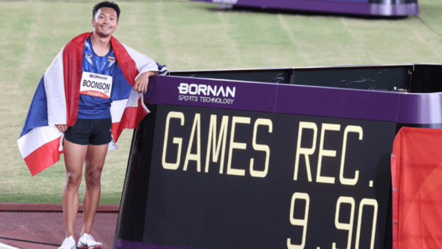 Thai sprinter Puripol Boonson wins Asian Games 100m gold in record time