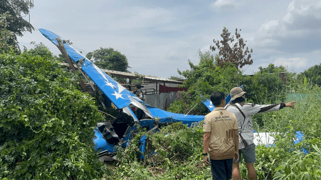 Thai-German pilot injured as small plane crashes in Chon Buri