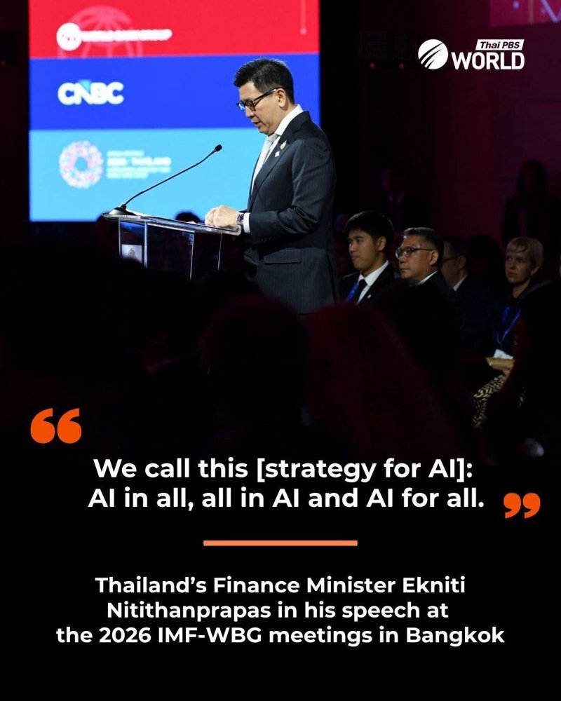 Thailand’s finance minister vows “AI for all” at global economic meetings