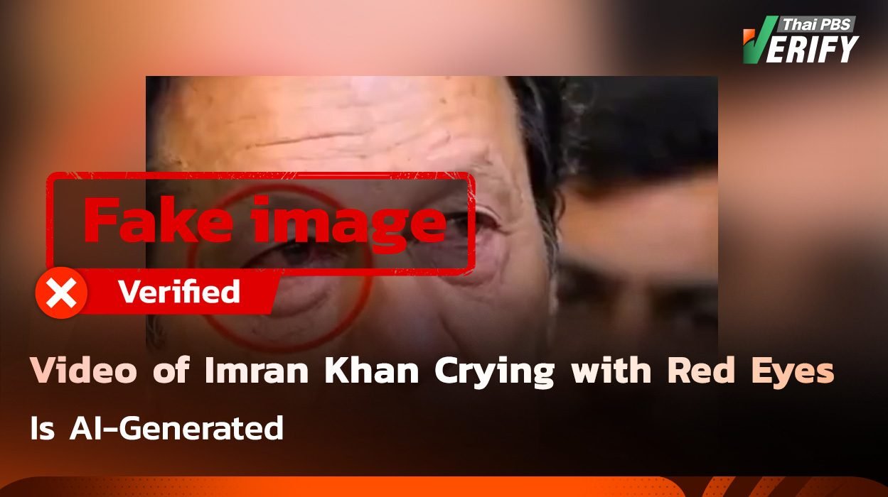 Video of Imran Khan Crying with Red Eyes Is AI-GeneratedA video clip showing former Pakistani Prime Minister Imran Khan crying with red eyes and accompanied by inflammatory claims about the United States was actually created using AI. White House records show that Khan’s meeting with Donald Trump in 2019 focused on bilateral cooperation and did not involve any of the events described in the viral claims.
Aug 7, 2026 Video of Imran Khan Crying with Red Eyes Is AI-GeneratedA video clip showing former Pakistani Prime Minister Imran Khan crying with red eyes and accompanied by inflammatory claims about the United States was actually created using AI. White House records show that Khan’s meeting with Donald Trump in 2019 focused on bilateral cooperation and did not involve any of the events described in the viral claims.
Aug 7, 2026
