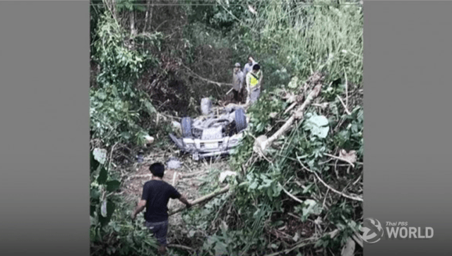 Five Thais die after car plunged into ravine in northern Laos Five Thais die after car plunged into ravine in northern Laos