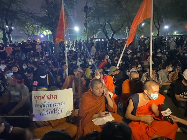 Monks and novices barred from joining the protest Monks and novices barred from joining the protest