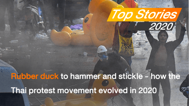 Rubber ducks to hammer and sickle – how the Thai protest movement evolved in 2020 Rubber ducks to hammer and sickle – how the Thai protest movement evolved in 2020