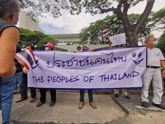 Rally at US Embassy against alleged US interference in Thai politics Rally at US Embassy against alleged US interference in Thai politics