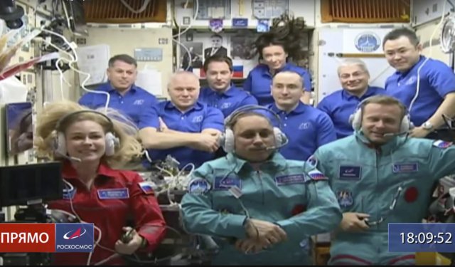 Russian film crew in orbit to make first movie in space Russian film crew in orbit to make first movie in space