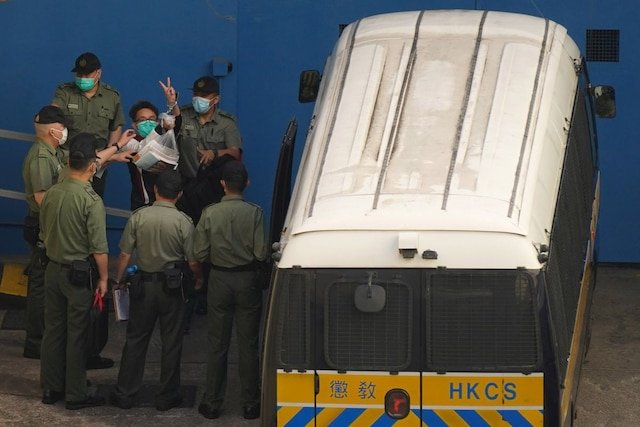 Seven Hong Kong activists jailed over unauthorised protest in 2020 Seven Hong Kong activists jailed over unauthorised protest in 2020