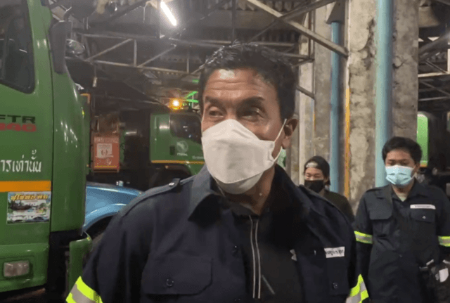 Bangkok governor takes an inspection trip on a garbage truck Bangkok governor takes an inspection trip on a garbage truck