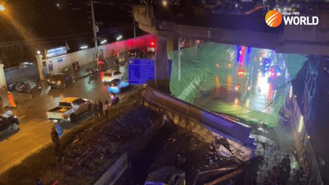 Two killed as part of flyover collapses on Rama II Road in Samut Sakhon Two killed as part of flyover collapses on Rama II Road in Samut Sakhon