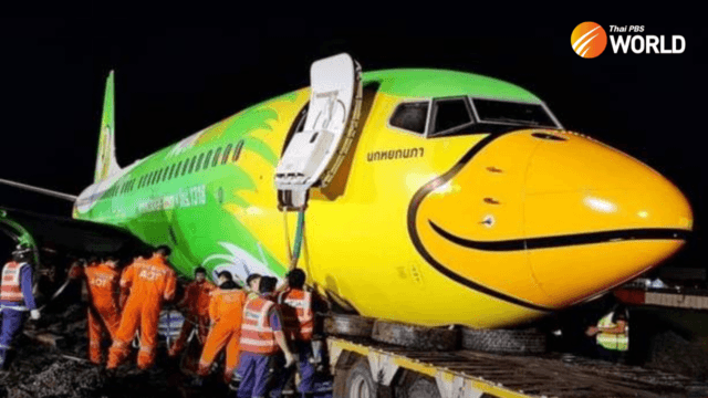 Chiang Rai airport to reopen as Nok Air aircraft extracted from ground Chiang Rai airport to reopen as Nok Air aircraft extracted from ground