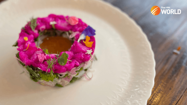 Floral feast in Thai fine dining Floral feast in Thai fine dining