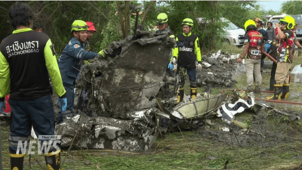 Remains of 9 victims of Chachoengsao plane crash recovered Remains of 9 victims of Chachoengsao plane crash recovered