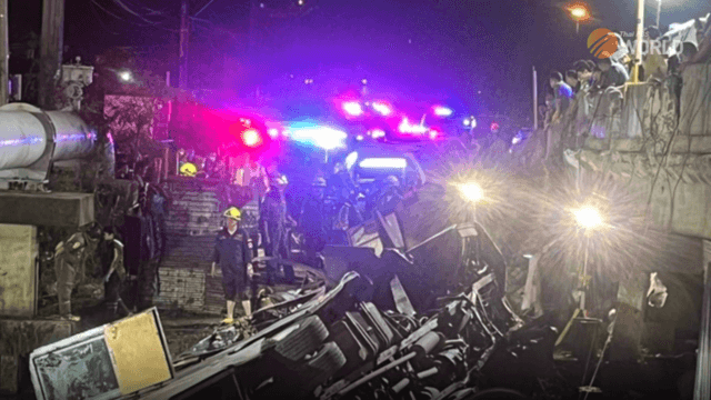 Two killed, 18 injured in Samut Prakan bus accident Two killed, 18 injured in Samut Prakan bus accident