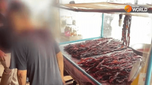 Suspected dried dog flesh seized in Sakhon Nakhon for DNA testing Suspected dried dog flesh seized in Sakhon Nakhon for DNA testing