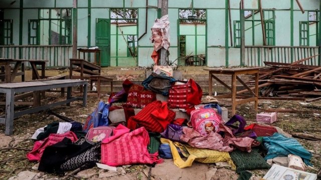 Myanmar junta airstrike kills 22 at school: witnesses Myanmar junta airstrike kills 22 at school: witnesses