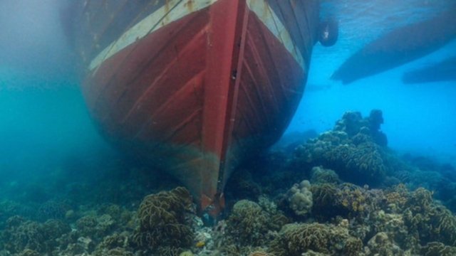 Freighter runs aground in Mu Ko Surin National Park, damaging coral Freighter runs aground in Mu Ko Surin National Park, damaging coral