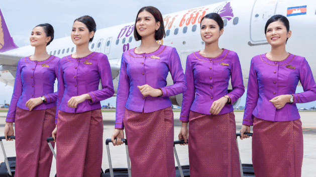 Air Cambodia: Similarities with THAI uniforms purely coincidental Air Cambodia: Similarities with THAI uniforms purely coincidental