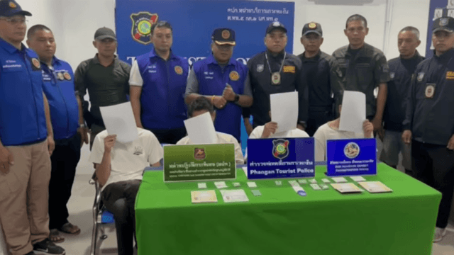 Four Israelis arrested on Pha-ngan Island allegedly for organising a drug party Four Israelis arrested on Pha-ngan Island allegedly for organising a drug party