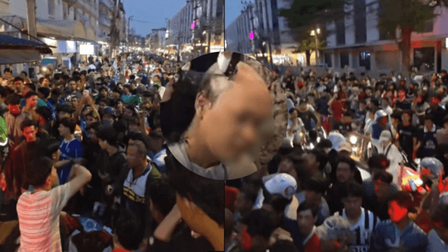 Angry crowd gathers in Ramkhamhaeng 53 over Islam insult claim Angry crowd gathers in Ramkhamhaeng 53 over Islam insult claim