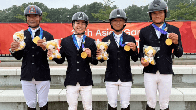 Thai equestrian eventers end 28-year wait for Asian Games team gold Thai equestrian eventers end 28-year wait for Asian Games team gold
