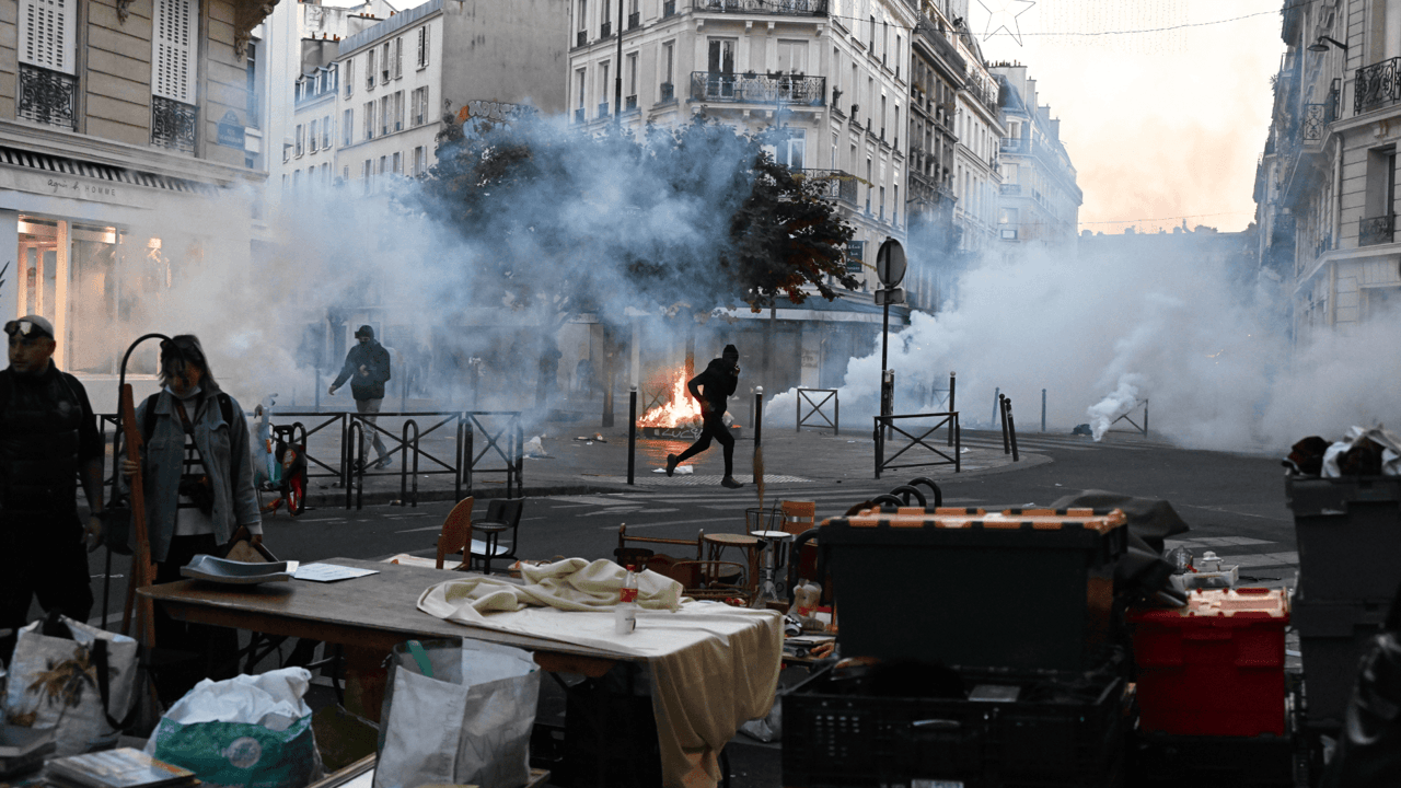 Macron condemns those who 'sought to bring down the Republic' after rioting mars nationwide protests Macron condemns those who 'sought to bring down the Republic' after rioting mars nationwide protests